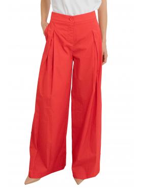 Pantaloni palazzo a vita alta con pince frontali Imperial